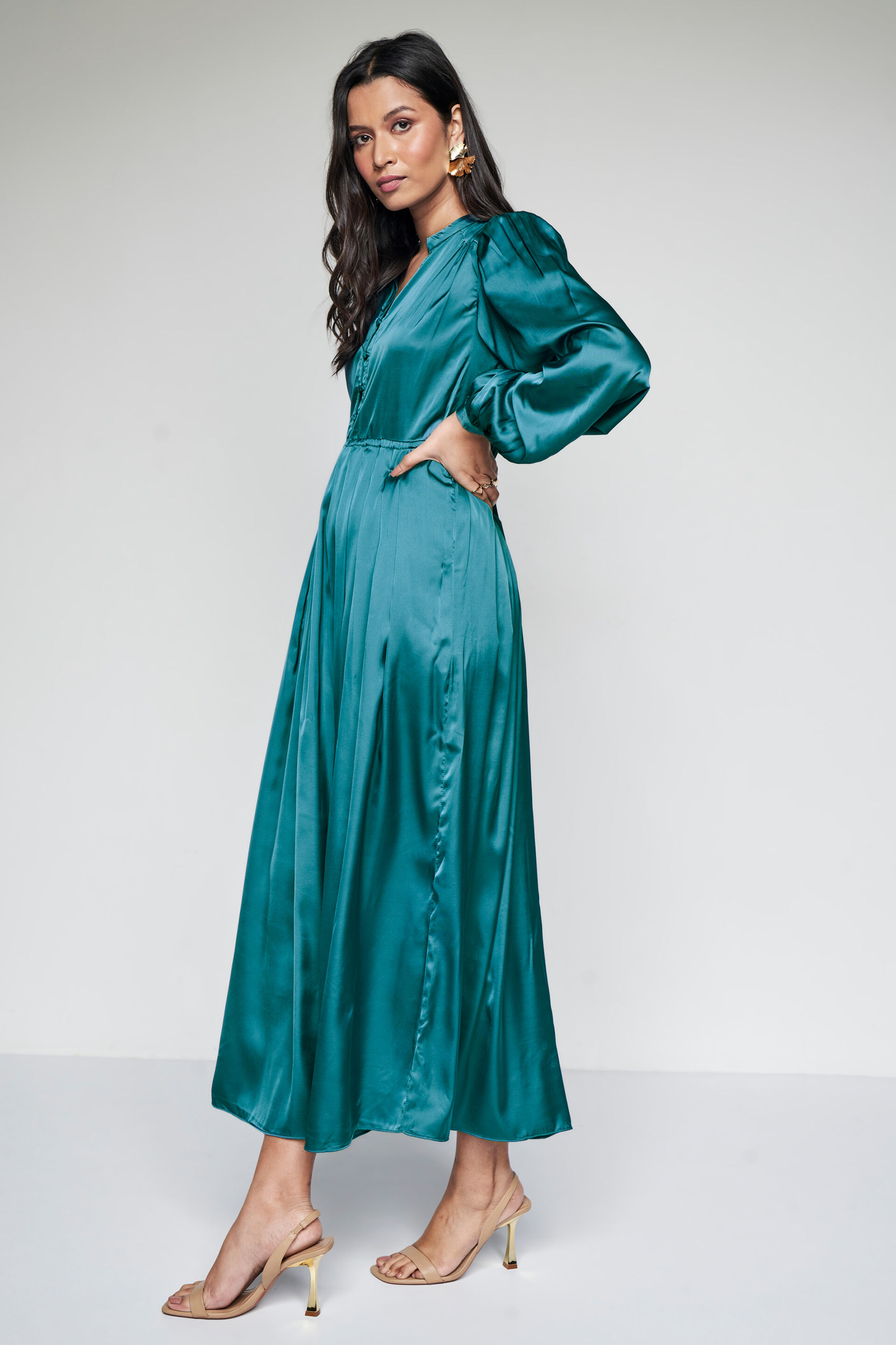 Diana Maxi Dress, Teal, image 4